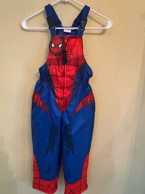 Marvel Spider-Man Boys Insulated Snow Bib Overalls Size 4T NWT